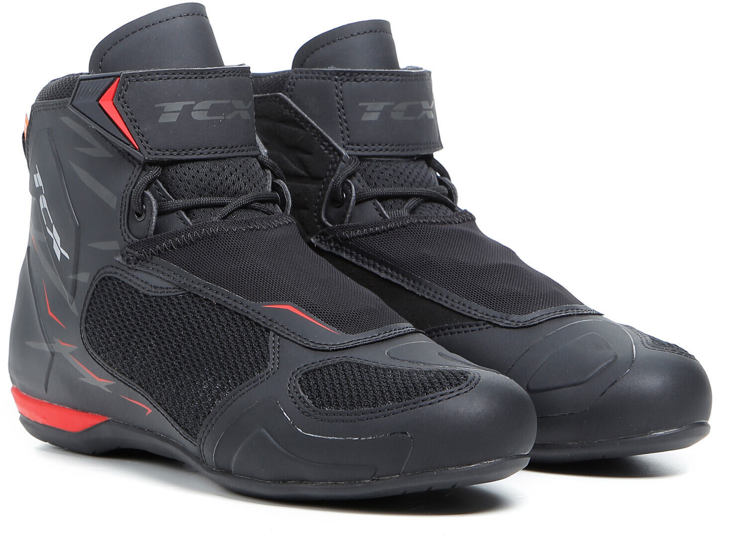 TCX RO4D Air Zapatos de moto - Negro Rojo (48)