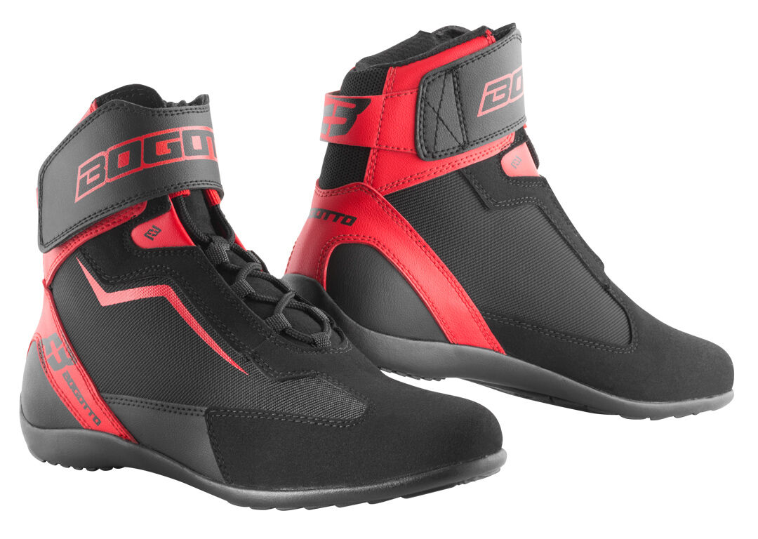 Bogotto Mix Disctrict Zapatos de moto - Negro Rojo (37)