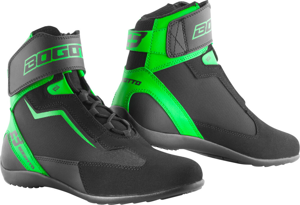 Bogotto Mix Disctrict Zapatos de moto - Negro Verde (40)