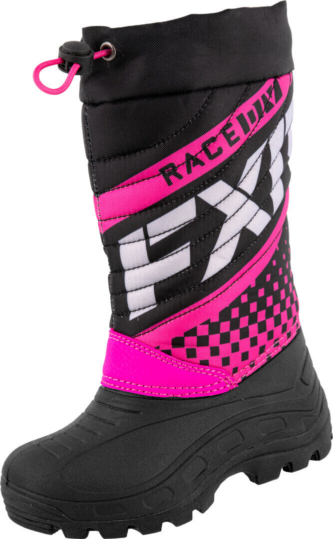FXR Boost botas impermeables para motos de nieve juveniles - Negro Rosa (36 37)