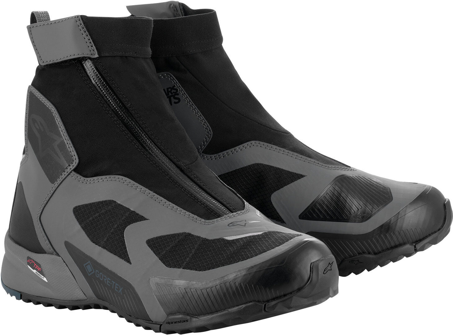 Alpinestars CR-8 Gore-Tex Zapatos de motocicleta impermeables - Negro Gris Azul (48)