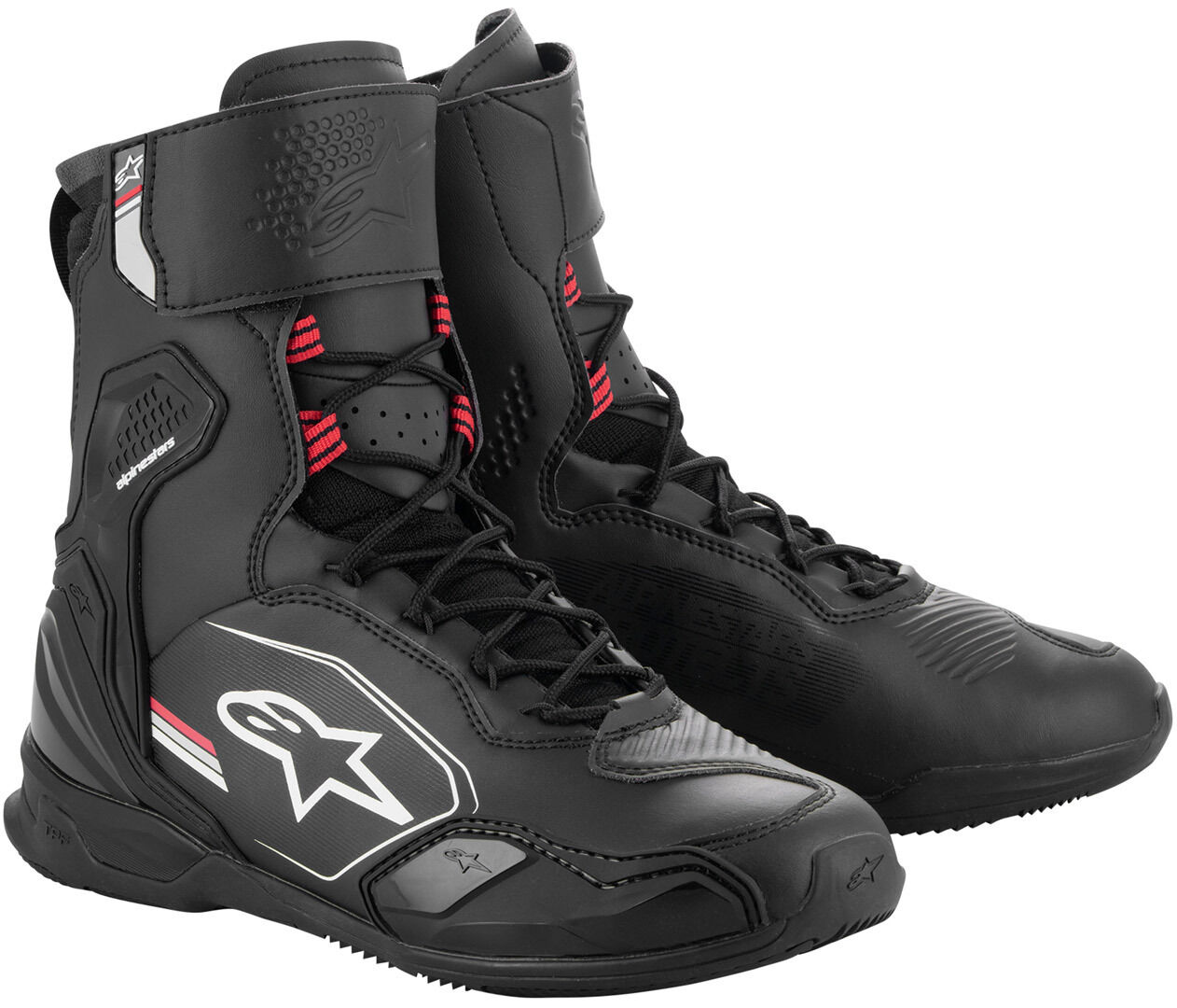 Alpinestars Superfaster Zapatos de motocicleta - Negro Gris Rojo (39 40)