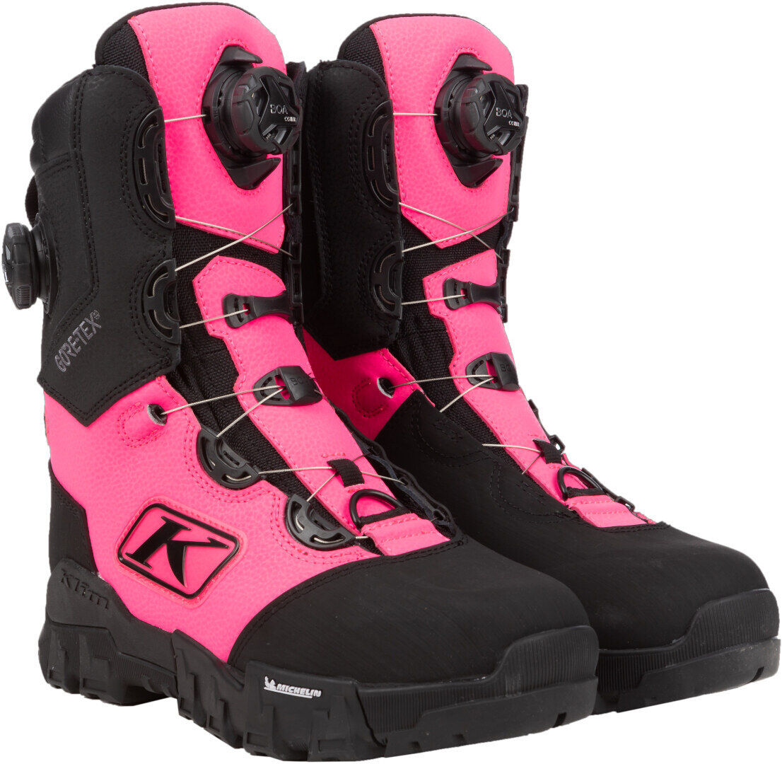 Klim Adrenaline Pro S GTX BOA Botas para motos de nieve - Negro Rosa (39 40)