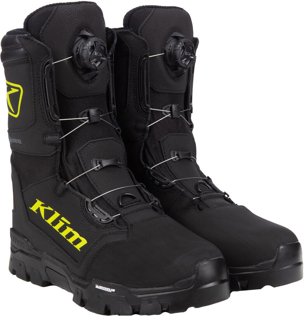 Klim Klutch GTX BOA Botas para motos de nieve - Negro Amarillo (42)