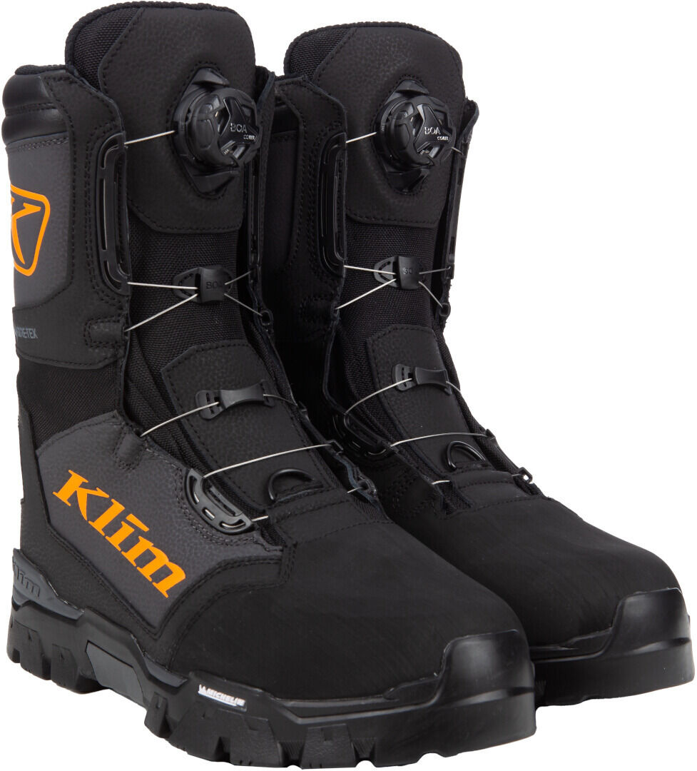 Klim Klutch GTX BOA Botas para motos de nieve - Negro Naranja (42)