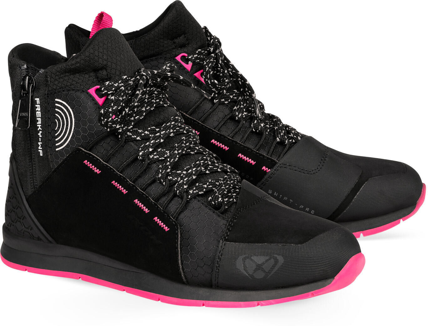 Ixon Freaky WP Zapatos de moto para mujer - Negro Rosa (37)