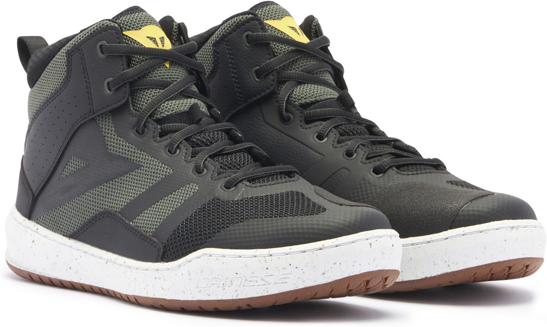 Dainese Suburb Air Zapatos de moto - Negro Verde Amarillo (45)