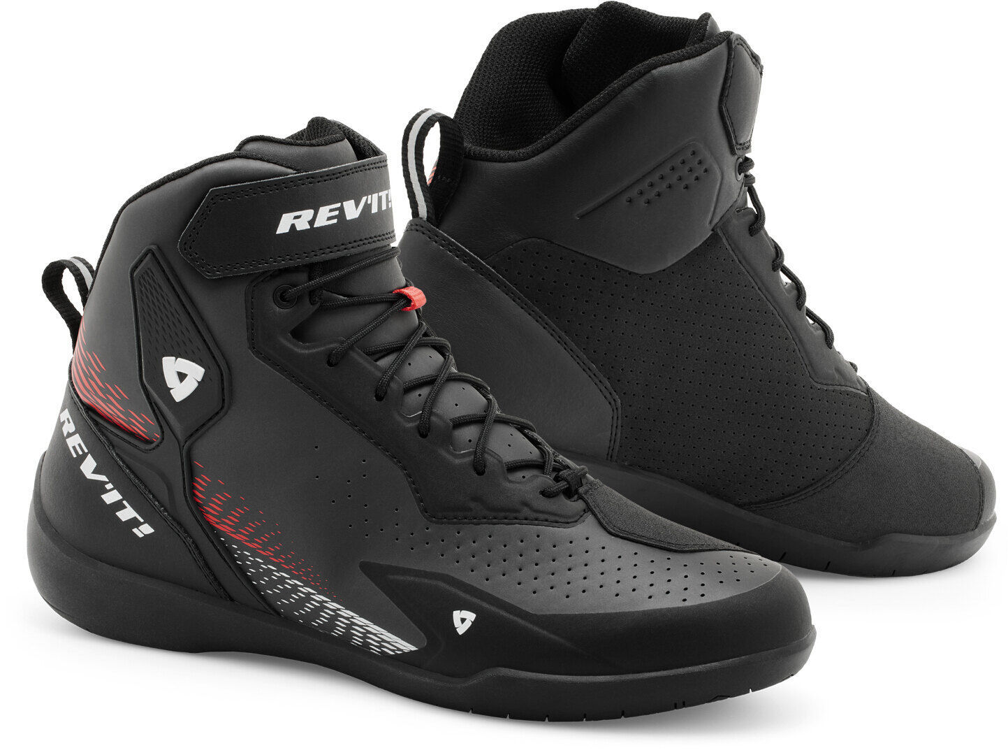 Revit G-Force 2 Neon Zapatos de moto - Negro Rojo (44)