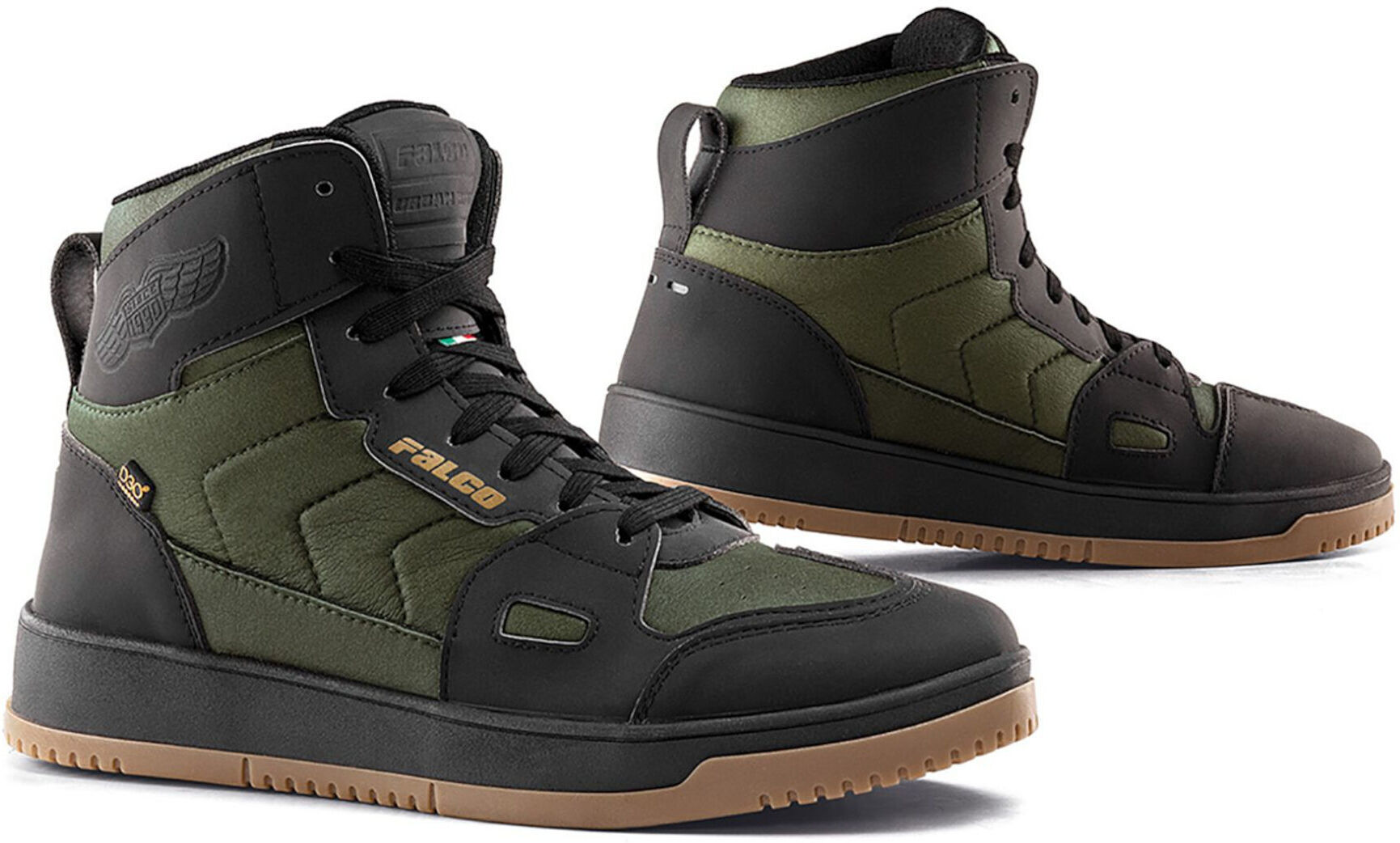 Falco Harlem Zapatos de moto - Negro Verde (42)