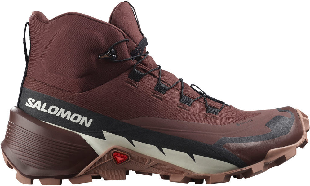 Salomon cross hike mid gore-tex 2 bota trekking mujer Granate (7)