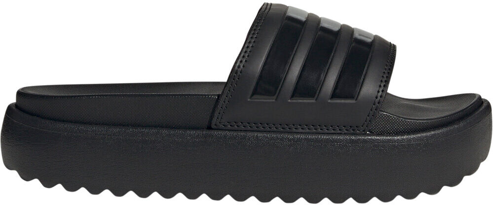 Adidas adilette platform chanclas mujer Negro (5)