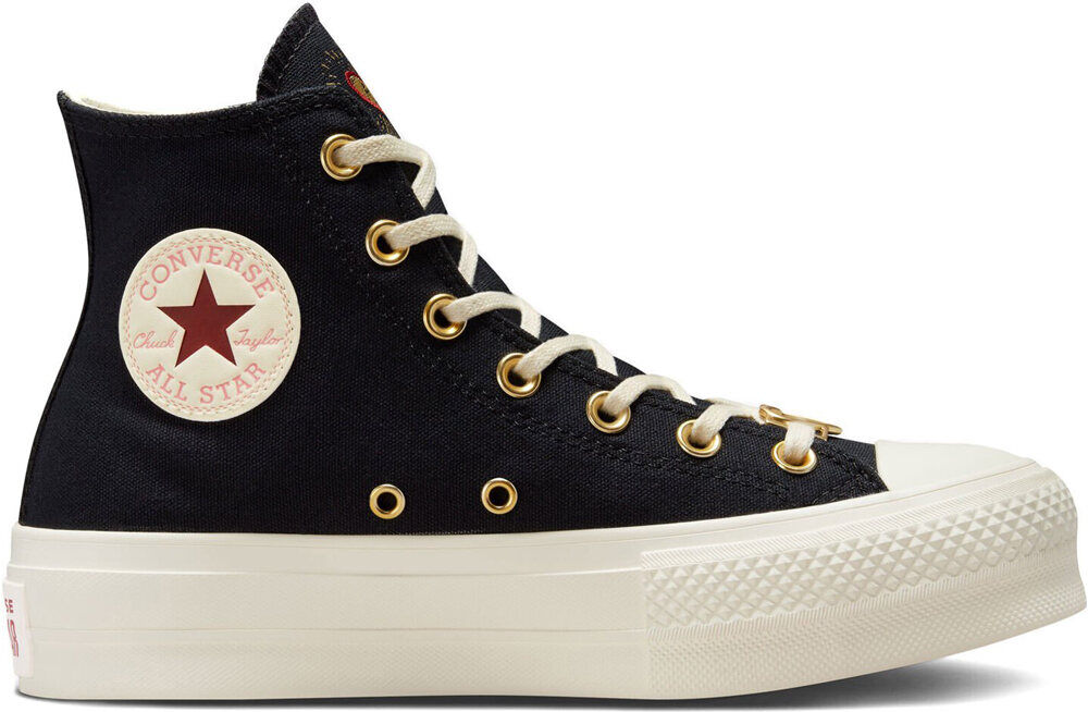 Converse chuck taylor all star lift zapatilla moda mujer Negro (36)