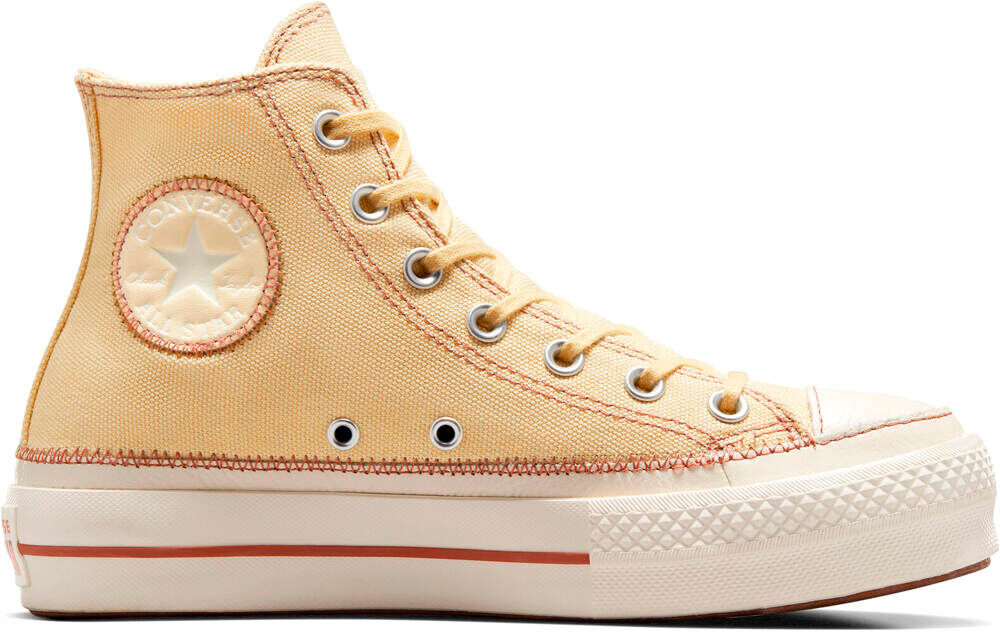 Converse chuck taylor all star lift platform contrast stitching zapatilla moda mujer Marron (40)