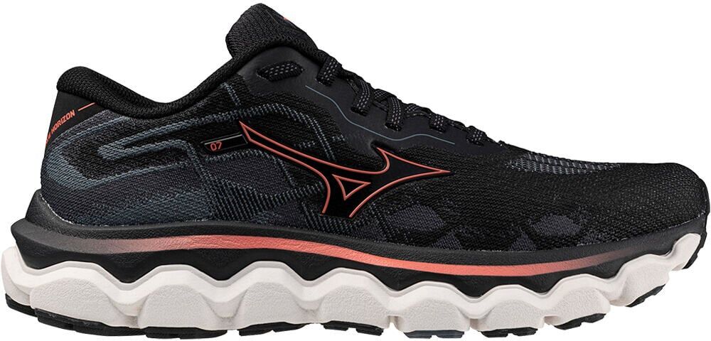 Mizuno wave horizon 7 zapatilla running mujer Negro (37)