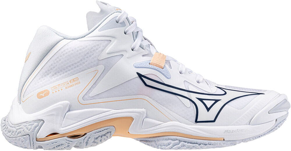 Mizuno wave lightning z8 mid zapatillas indoor mujer Blanco (42)