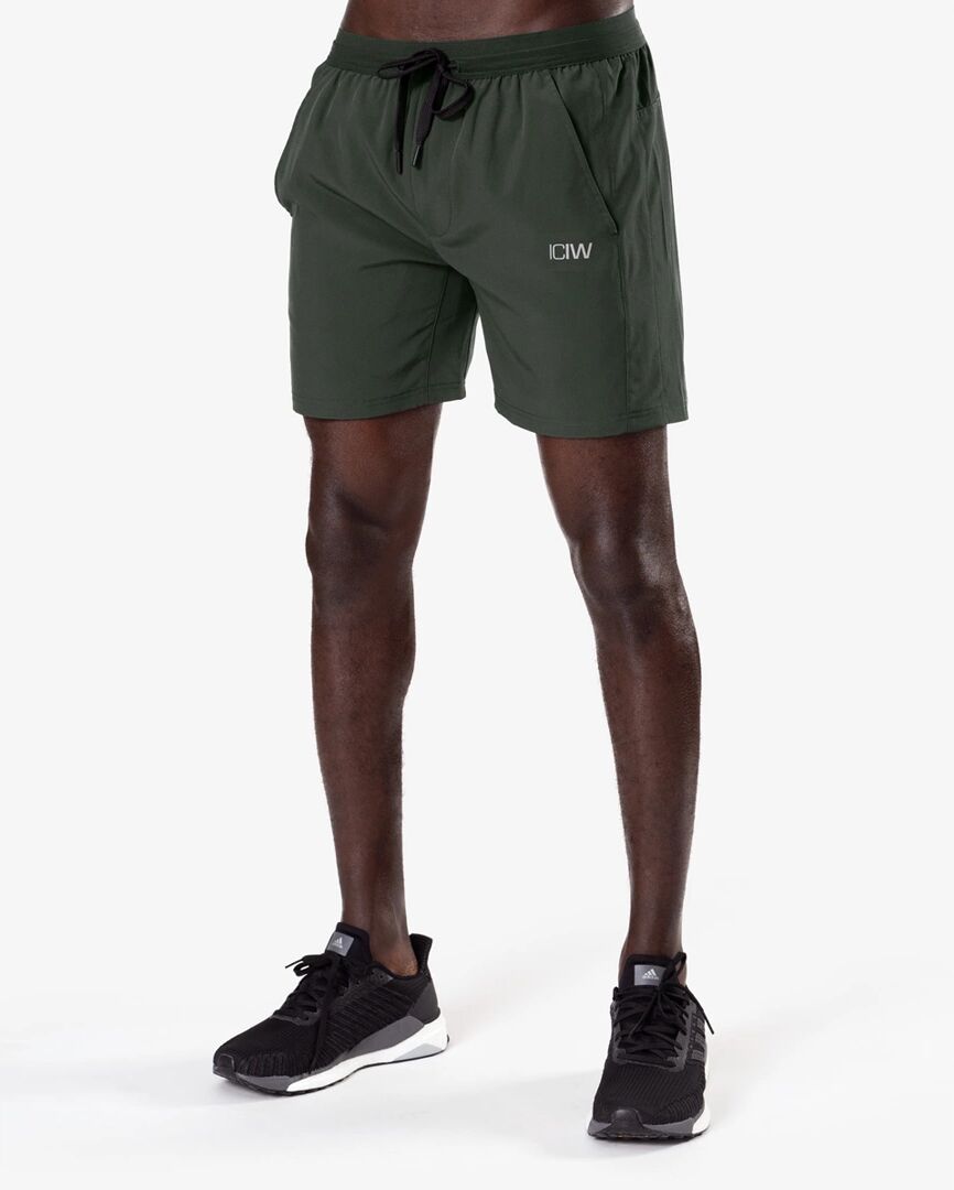 Icaniwill Workout 2-in-1 Shorts, Dk Green, S