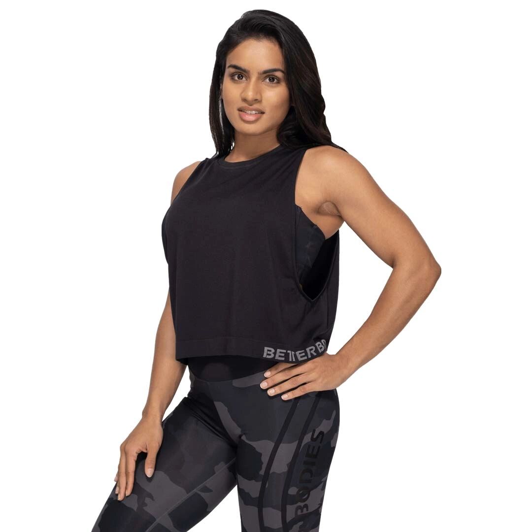 Better Bodies Rockaway Seamless Tank, Black, L