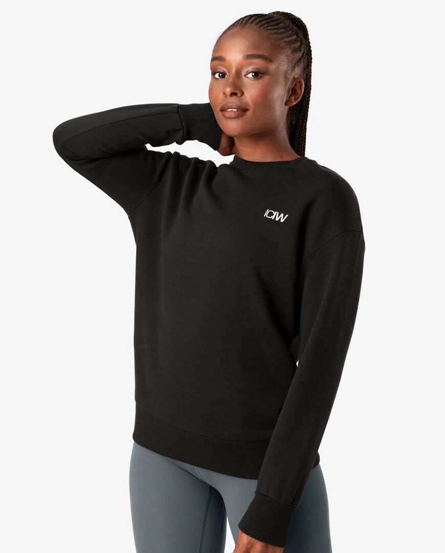 Icaniwill Essential Crewneck, Black, Xl