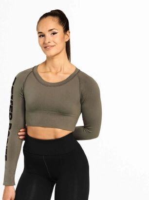 Better Bodies Bowery Cropped Ls Wash Green