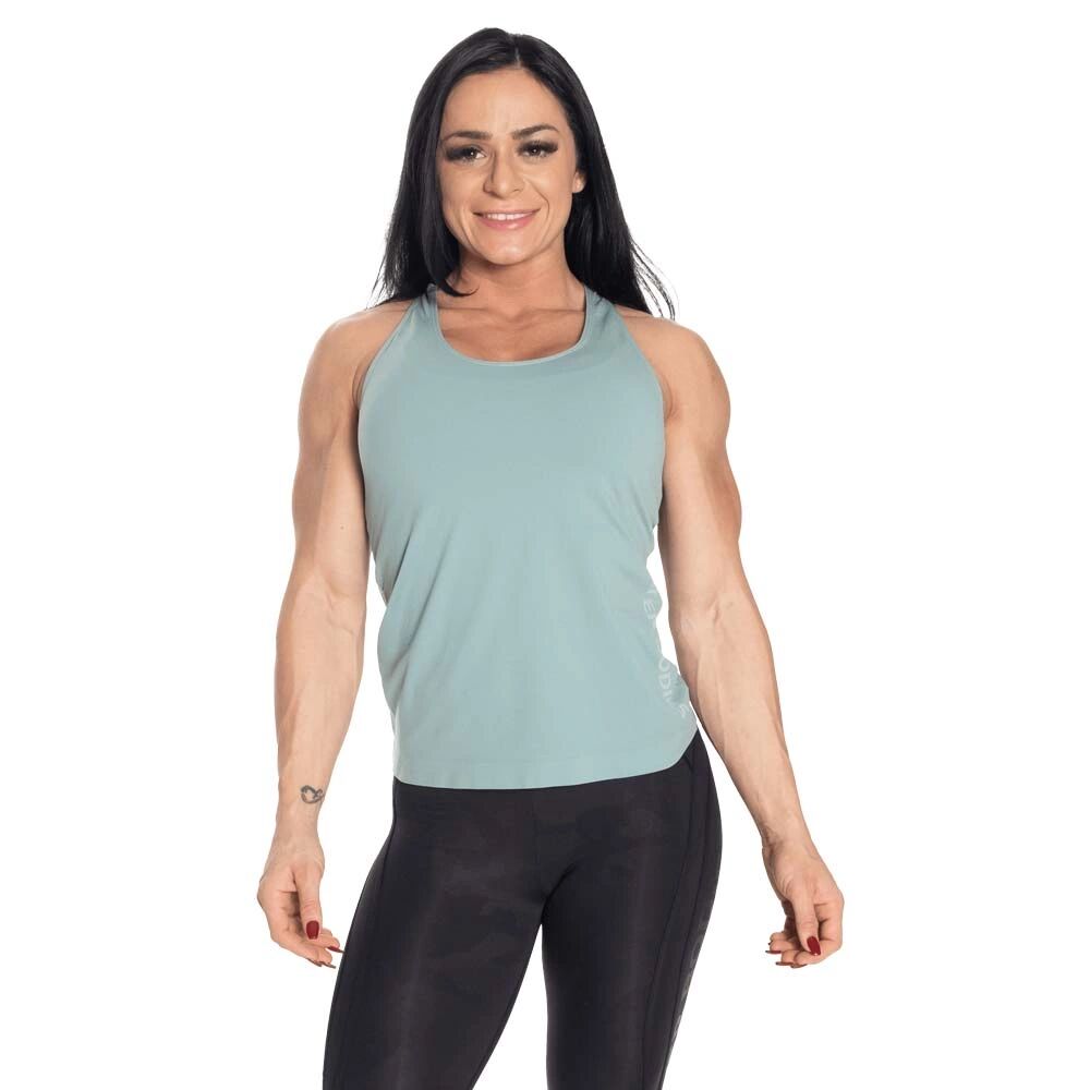 Better Bodies Seamless Mesh Tank, Teal Green, Xs