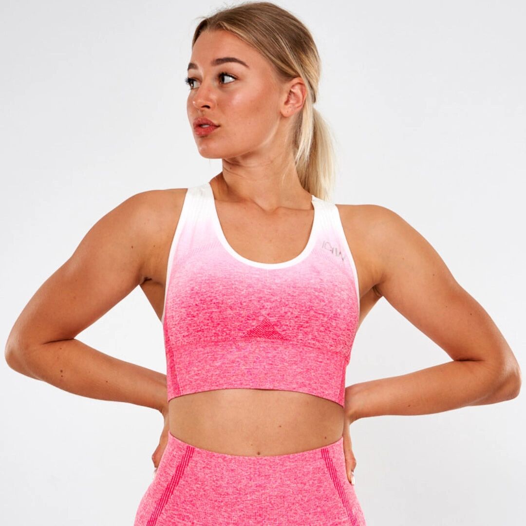 Icaniwill Ombre Seamless Sports Bra, Perfection Pink