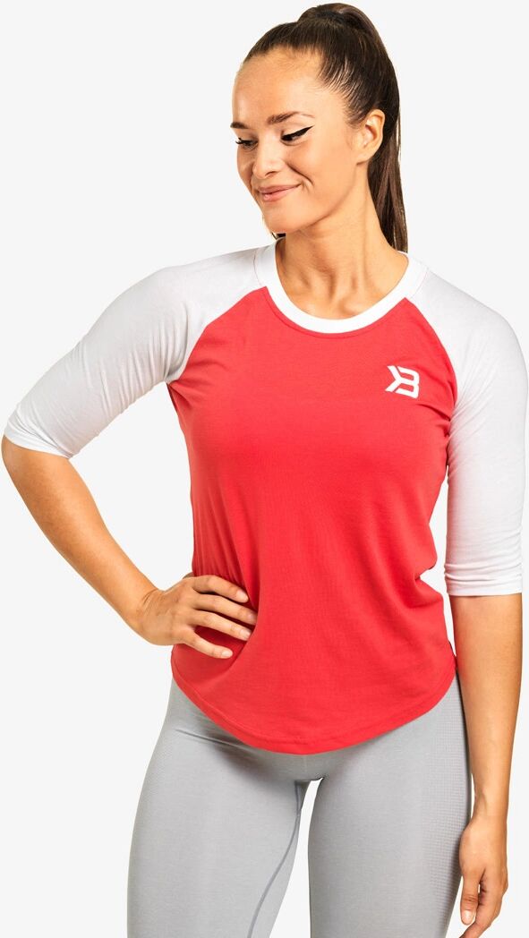 Better Bodies Womens Baseball Tee, Raspberry, M