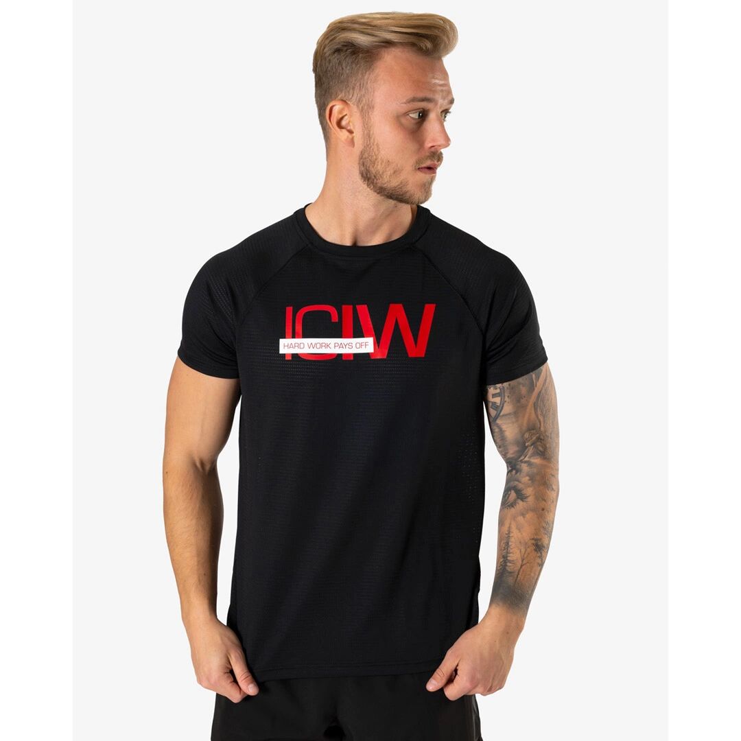 Icaniwill Mesh Training T-shirt, Black, L