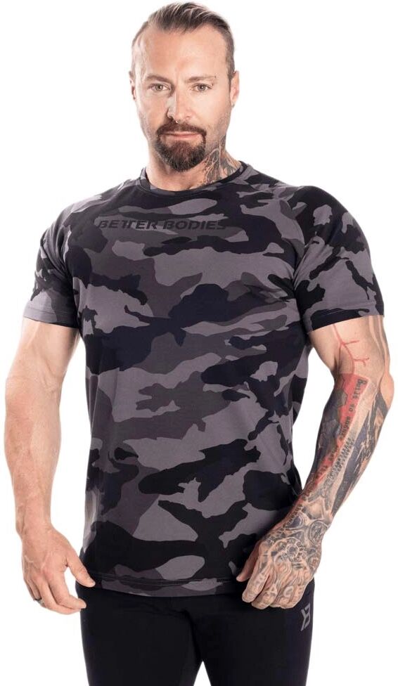 Better Bodies Gym Tapered Tee, Dark Camo, S