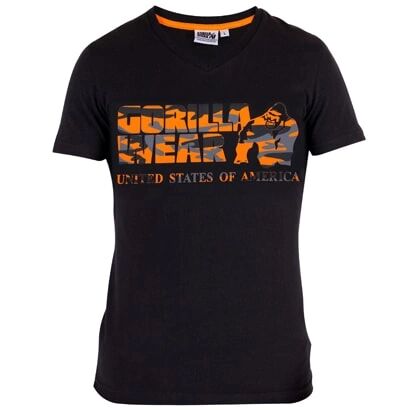 Gorilla Wear Sacramento V-neck Tee Black/orange, Xxl