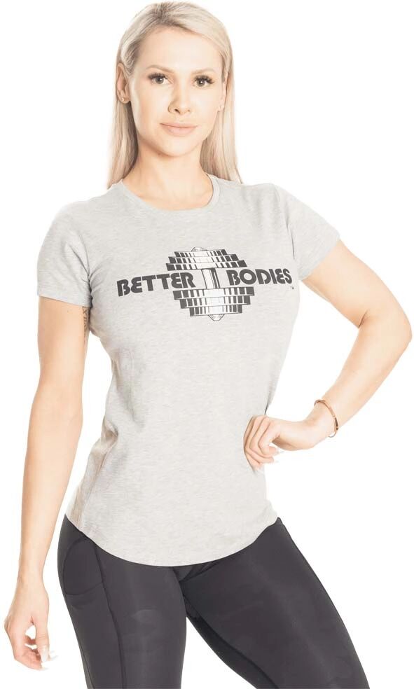 Better Bodies Regular Tee, Grey Melange, Xs