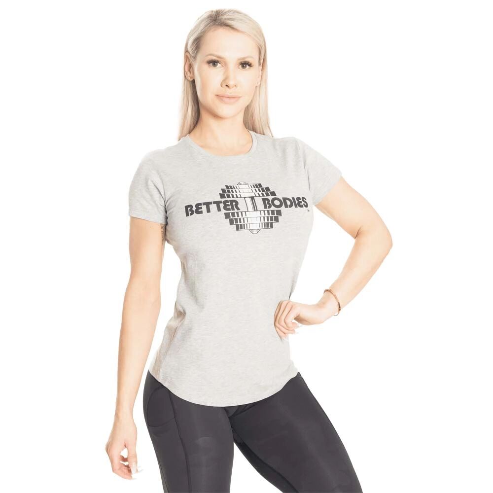 Better Bodies Regular Tee, Grey Melange