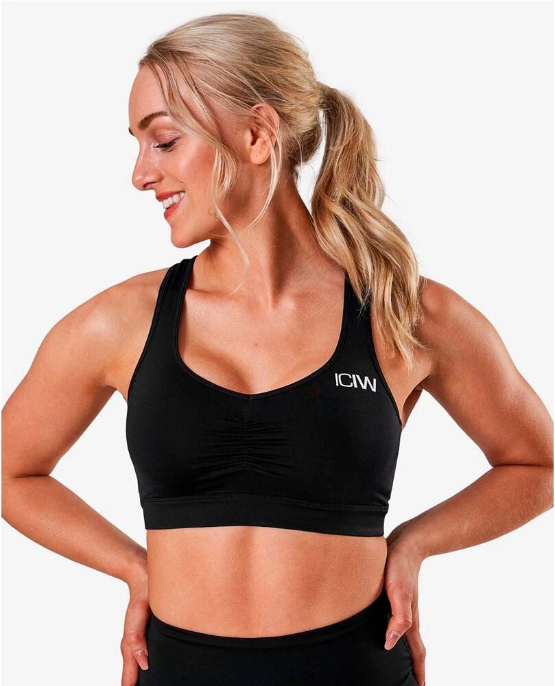 Icaniwill Scrunch Sports Bra, Black, L