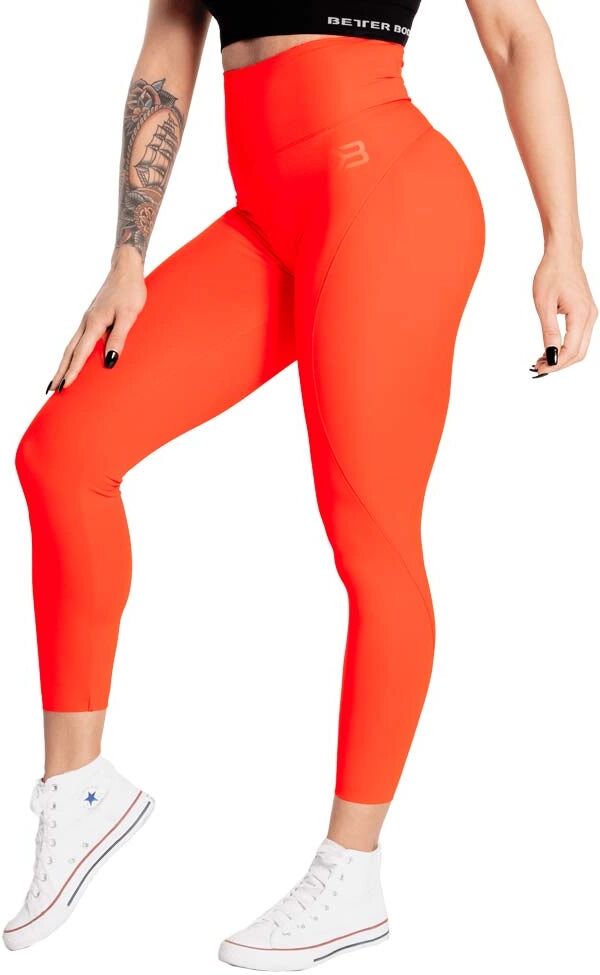 Better Bodies High Waist Leggings, Sunset Red, M