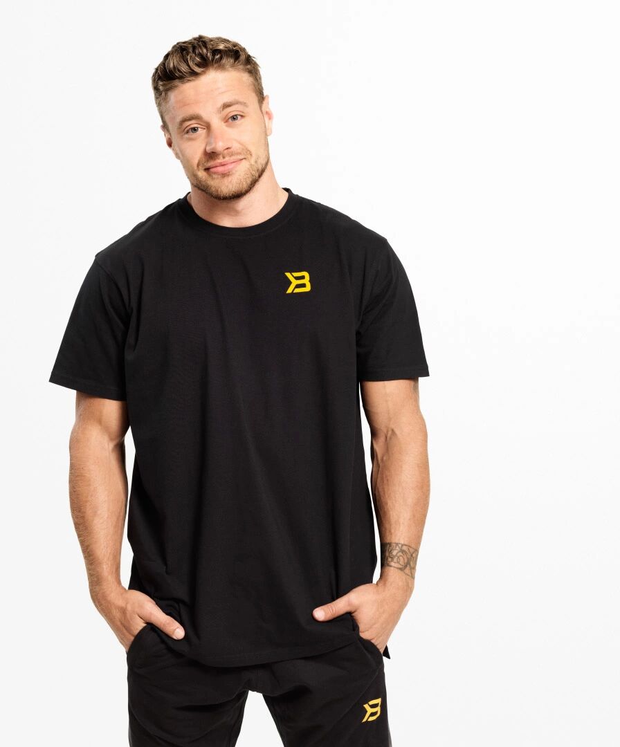 Better Bodies Stanton Oversize Tee, Black & Yellow, S