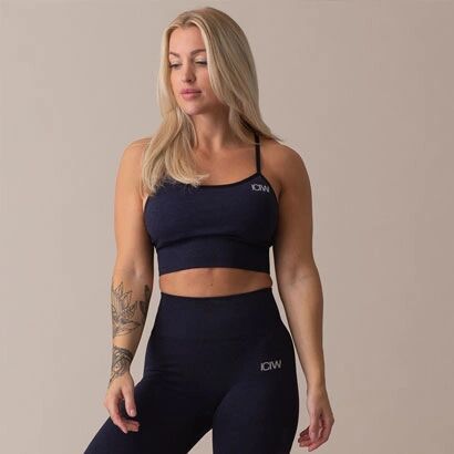 Icaniwill Queen Mesh Seamless Sport Bra, Navy