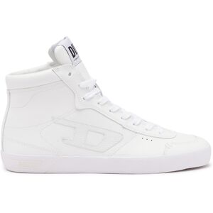 Diesel - S-Leroji Mid W - Sneakers montantes en cuir lisse - Baskets - Femme - Blanc 40 - Publicité