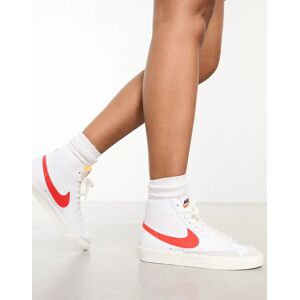 Nike - Blazer '77 - Baskets montantes - Blanc/rouge habanero Blanc 42.5 female - Publicité