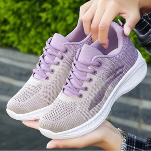 L.RIDING PULO Chaussures de course pour femmes, chaussures de sport décontractées à semelles souples, chaussures simples respirantes, chaussures en maille tricotée - Publicité