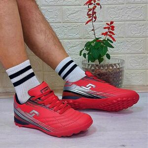 fiyra Jump 29117 Chaussures de football Astroturf à lacets rouges - Publicité