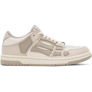 Amiri Baskets basses taupe et blanc à appliqués Skel Top - IT 41 - Publicité