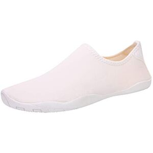 Generic Chaussures Talon Femme 2024 Chaussures d'eau pour Hommes Femmes Chaussures Plage Pieds Nus Chaussettes Roche antidérapantes séchage Rapide à Enfiler pour Bateau plongée Surf Q1-White 39.5 - Publicité