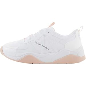 Armani Exchange Femme Cher, Logo latéral, Contrastes de Couleur Basket, Opt White Rose, 38.5 EU - Publicité