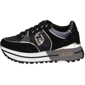 Liu Jo Chaussures Femmes Sneakers Milano Wonder 20 Blu Black PX255 Noir - Publicité