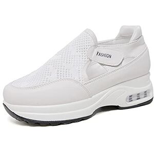 Generic Chaussures Jardin Homme Été Femmes sans Lacet Baskets Mode Creux Femmes Sport Chaussures de Course décontractées Sneaker Sports de Plein air Marche Chaussure Quotidienne White 3 - Publicité