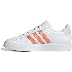 Adidas Femme Grand Court 2.0 Sneaker, FTWR White/Coral Fusion/Wonder Quartz, 38 2/3 EU - Publicité