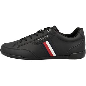 Tommy Hilfiger Baskets Homme Semelle Cuvette Classic Low Cupsole Leather Chaussures, Noir (Black), 44 EU - Publicité