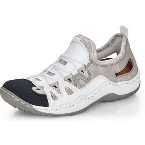 Rieker Femme Baskets L0539, Dame Baskets Basses,Semelle intérieure Amovible,Loisirs,Sport,Chaussure Basse,Blanc (Weiss Kombi / 80),39 EU / 6 UK - Publicité