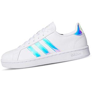 Adidas Femme Grand Court' Sneaker Basse, FTWR Blanc/Argent Met/Argent Met, 38 2/3 EU - Publicité