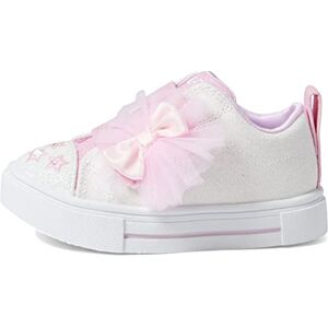 Skechers Twinkle Toes Baskets, White Synthetic/Pink Trim, 42.5 EU - Publicité