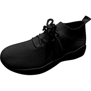 NUSGEAR Femmes Baskets Fond Plat Maille Respirant léger Confortable Running Multicolore Tissage Volant, Chaussures de Sport décontractées Femme Lacets Chaussures Sport Running Mode été et Automne - Publicité